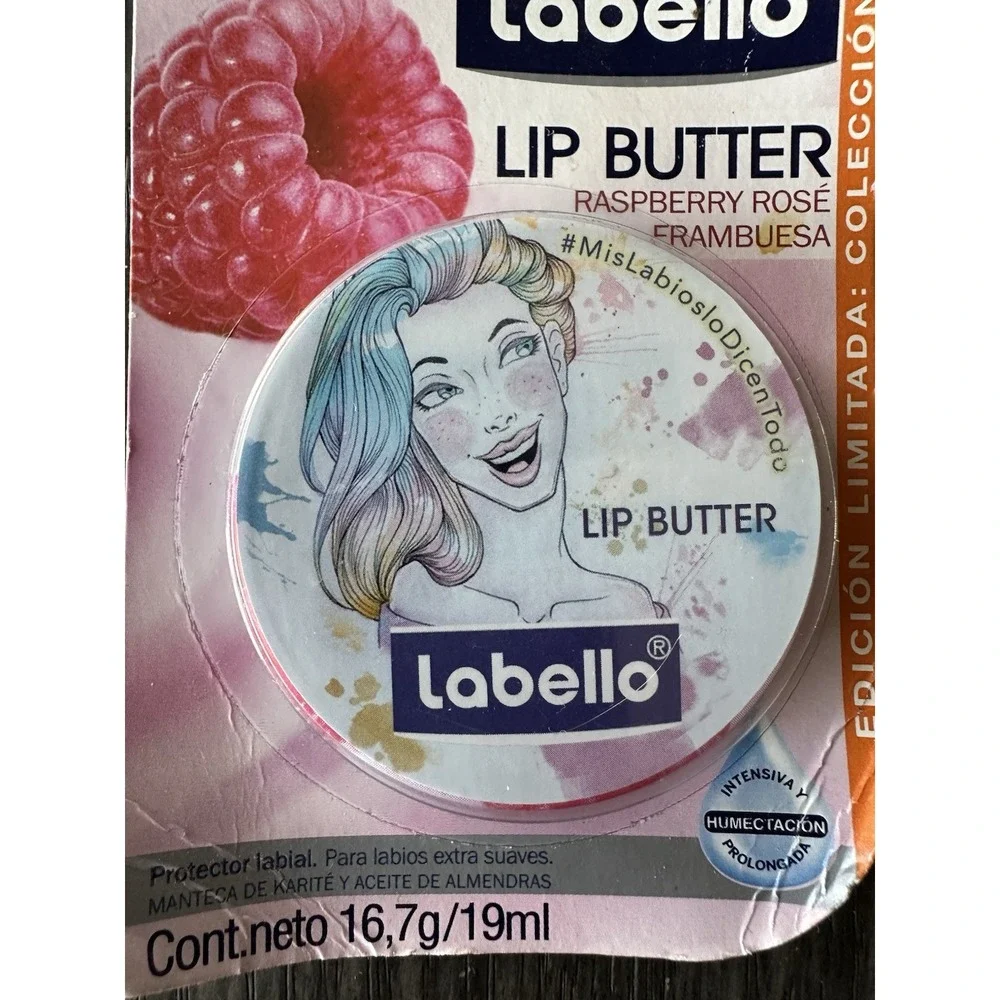 Labello Lip Butter Tin.‎ Raspberry Rose. New Sealed Original Packaging. 19ml